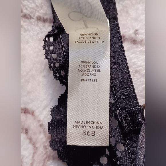 New Jessica Simpson Set Of 3 Bras Black Pink Lace 36B - Picture 3 of 3